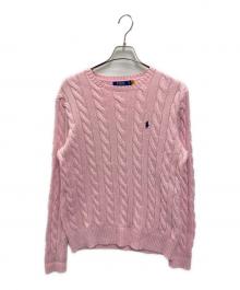 POLO RALPH LAUREN（ポロ・ラルフローレン）の古着「ケーブルニット」｜ピンク
