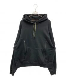 ACRONYM（アクロニウム）の古着「ORGANIC COTTON HOODED SWEATSHIRT」｜ブラック