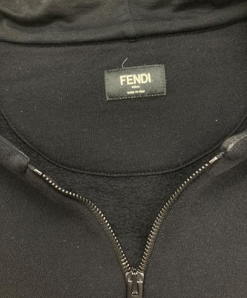 FENDI（フェンディ）FENDI (フェンディ) バックバグズ ジップアップ スウェットパーカー ブラック サイズ:52の古着・服飾アイテム