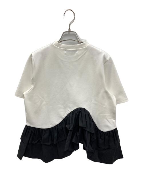 HeRIN.CYE（ヘリンドットサイ）HeRIN.CYE (ヘリンドットサイ) Frill hem ponte tops ホワイト サイズ:FREE 未使用品の古着・服飾アイテム