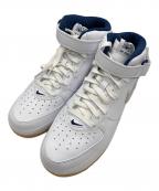 NIKEナイキ）の古着「AIR FORCE 1 MID QS COOL GREY NYC」｜ホワイト×ネイビー