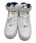 中古・古着 NIKE (ナイキ) AIR FORCE 1 MID QS COOL GREY NYC ホワイト×ネイビー サイズ:27cm：9000円