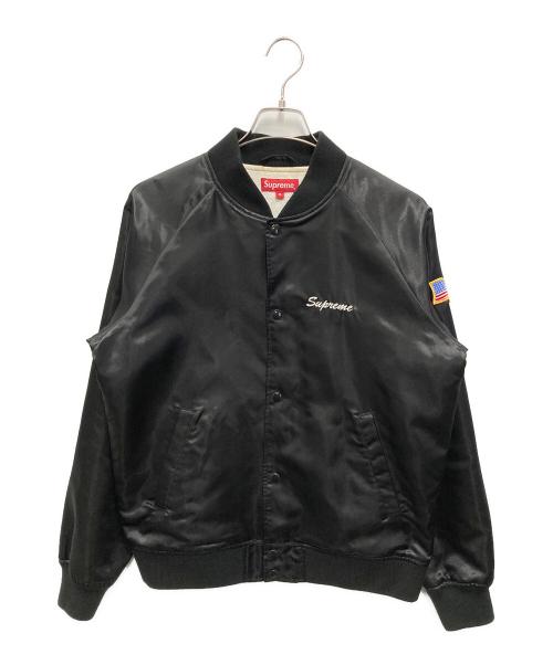 SUPREME（シュプリーム）Supreme (シュプリーム) BETTY BOOP (ベティー・ブープ) Satin Club Jacket ブラック サイズ:Mの古着・服飾アイテム