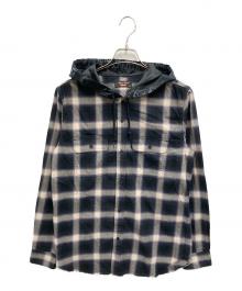 SUPREME×UNDERCOVER（シュプリーム×アンダーカバー）の古着「Satin Hooded Flannel Shirt」｜ブラック