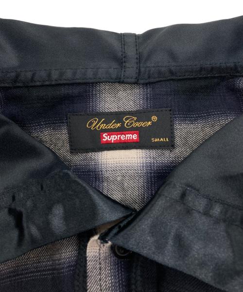 SUPREME（シュプリーム）Supreme (シュプリーム) UNDERCOVER (アンダーカバー) Satin Hooded Flannel Shirt ブラック サイズ:Sの古着・服飾アイテム