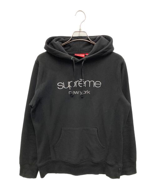 SUPREME（シュプリーム）Supreme (シュプリーム) Classic Logo Hooded Sweatshirt ブラック サイズ:Mの古着・服飾アイテム