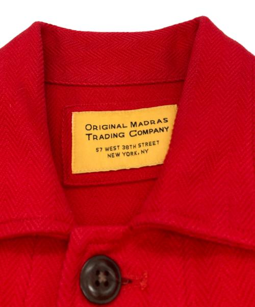 ORIGINAL MADRAS TRADING COMPANY（オリジナル マドラス トレーディング カンパニー）ORIGINAL MADRAS TRADING COMPANY (オリジナル マドラス トレーディング カンパニー) STOUT SHIRT JACKET レッド サイズ:Mの古着・服飾アイテム