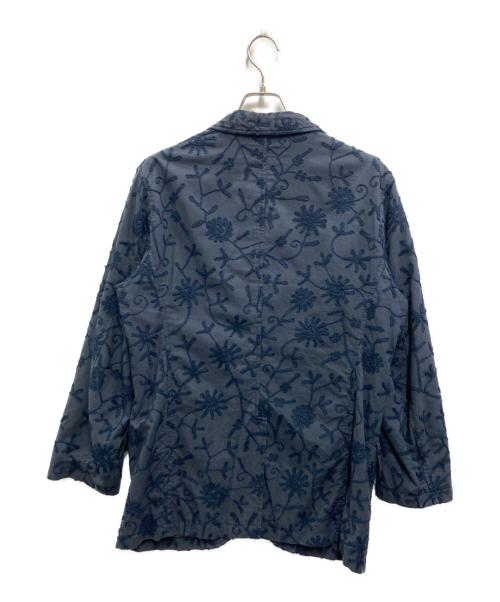 Engineered Garments（エンジニアド ガーメンツ）Engineered Garments (エンジニアド ガーメンツ) 花柄刺繍 テーラードジャケット ネイビー サイズ:Lの古着・服飾アイテム