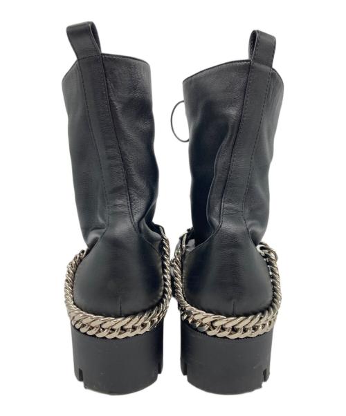 Christian Louboutin（クリスチャン・ルブタン）Christian Louboutin (クリスチャン・ルブタン) Horse Guardsチェーンレザーブーツ ブラック サイズ:36の古着・服飾アイテム