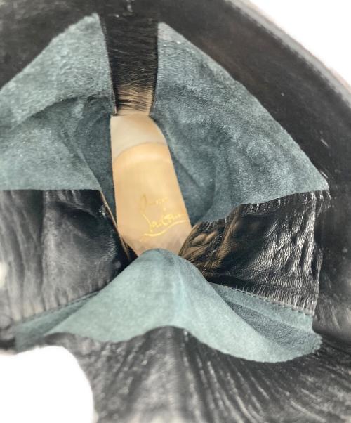 Christian Louboutin（クリスチャン・ルブタン）Christian Louboutin (クリスチャン・ルブタン) Horse Guardsチェーンレザーブーツ ブラック サイズ:36の古着・服飾アイテム