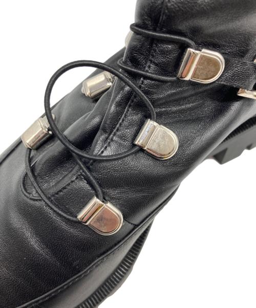 Christian Louboutin（クリスチャン・ルブタン）Christian Louboutin (クリスチャン・ルブタン) Horse Guardsチェーンレザーブーツ ブラック サイズ:36の古着・服飾アイテム