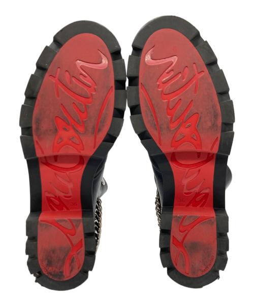 Christian Louboutin（クリスチャン・ルブタン）Christian Louboutin (クリスチャン・ルブタン) Horse Guardsチェーンレザーブーツ ブラック サイズ:36の古着・服飾アイテム