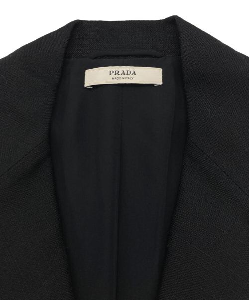 PRADA（プラダ）PRADA (プラダ) レーヨン チェスターコート ブラック サイズ:40の古着・服飾アイテム