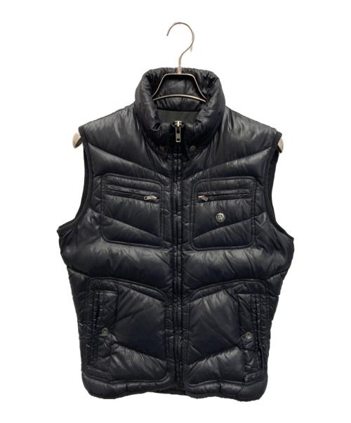 DIESEL（ディーゼル）DIESEL (ディーゼル) ナイロンJダウンベスト ブラック サイズ:Ｓの古着・服飾アイテム