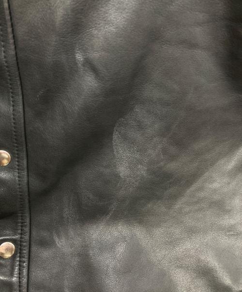 squadron（スクアドロン）squadron (スクアドロン) 【古着】レザーウエスタンシャツジャケット ブラック サイズ:36の古着・服飾アイテム