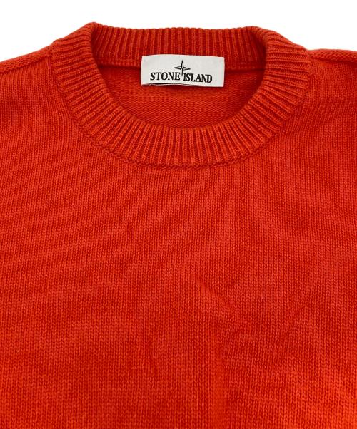 STONE ISLAND（ストーンアイランド）STONE ISLAND (ストーンアイランド) 7ゲージラムウールクルーネックセーター オレンジ サイズ:Sの古着・服飾アイテム