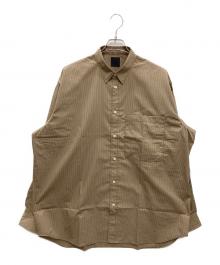 DAIWA PIER39（ダイワ ピア39）の古着「TECH REGULAR STRIPE SHIRT」｜ブラウン