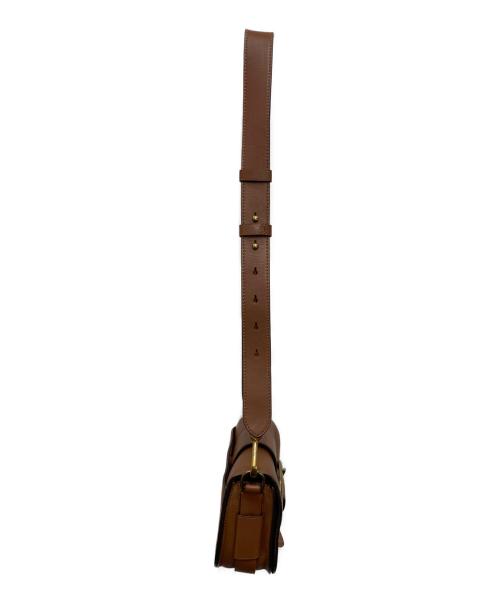 POLO RALPH LAUREN（ポロ・ラルフローレン）POLO RALPH LAUREN (ポロ・ラルフローレン) LENNOX レザーショルダーバッグ ブラウンの古着・服飾アイテム