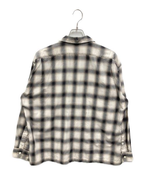 J.S HOMESTEAD（ジャーナルスタンダード ホームステッド）J.S HOMESTEAD (ジャーナルスタンダード ホームステッド) Stead OMBRE OPEN SHIRT グレー サイズ:Mの古着・服飾アイテム