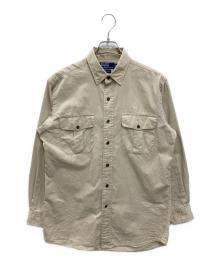 POLO RALPH LAUREN（ポロ・ラルフローレン）の古着「エルボーパッチシャツ」｜ベージュ