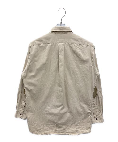 POLO RALPH LAUREN（ポロ・ラルフローレン）POLO RALPH LAUREN (ポロ・ラルフローレン) エルボーパッチシャツ ベージュ サイズ:Mの古着・服飾アイテム