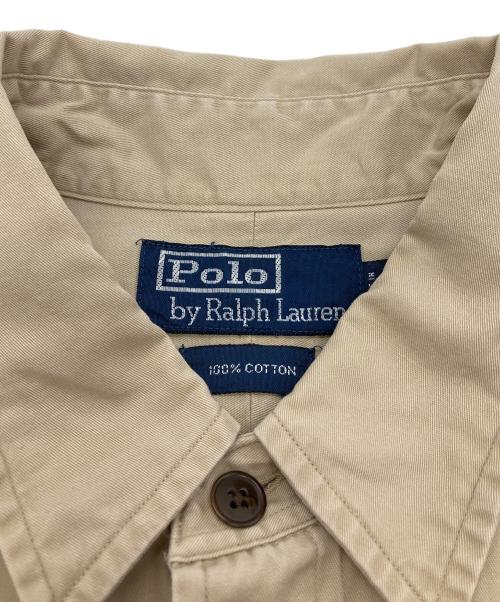 POLO RALPH LAUREN（ポロ・ラルフローレン）POLO RALPH LAUREN (ポロ・ラルフローレン) エルボーパッチシャツ ベージュ サイズ:Mの古着・服飾アイテム