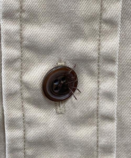 POLO RALPH LAUREN（ポロ・ラルフローレン）POLO RALPH LAUREN (ポロ・ラルフローレン) エルボーパッチシャツ ベージュ サイズ:Mの古着・服飾アイテム
