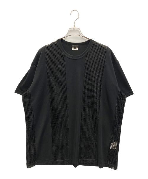 COMME des GARCONS HOMME PLUS（コムデギャルソンオムプリュス）COMME des GARCONS HOMME PLUS (コムデギャルソンオムプリュス) エステルメッシュTシャツ ブラック サイズ:XLの古着・服飾アイテム