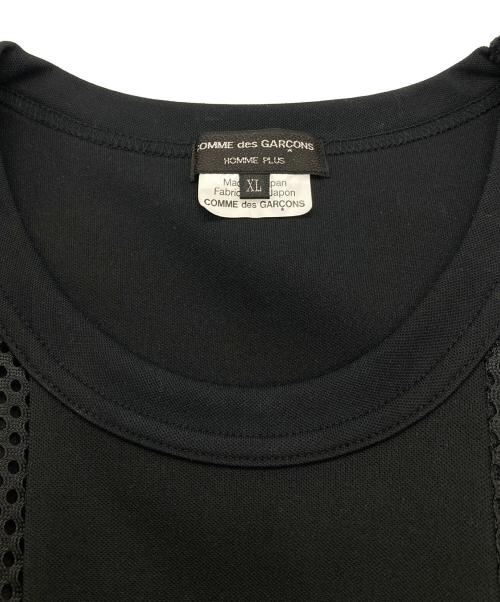 COMME des GARCONS HOMME PLUS（コムデギャルソンオムプリュス）COMME des GARCONS HOMME PLUS (コムデギャルソンオムプリュス) エステルメッシュTシャツ ブラック サイズ:XLの古着・服飾アイテム