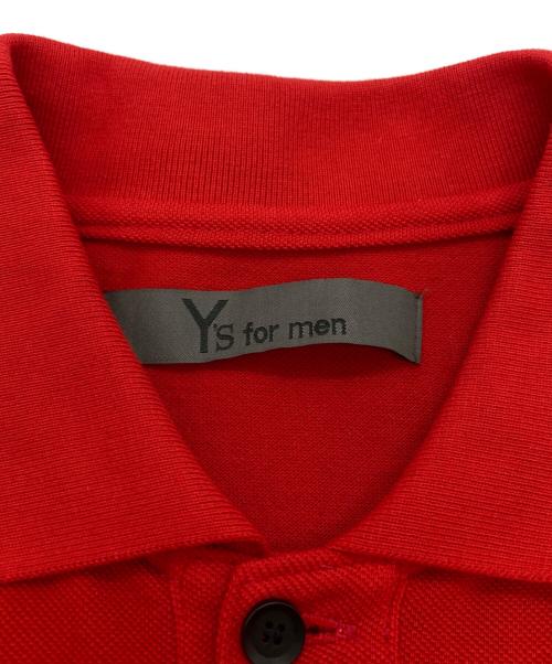 Y's for men（ワイズフォーメン）Y'S for men (ワイズフォーメン) LOGO EMBROIDERY POLO レッド サイズ:2の古着・服飾アイテム