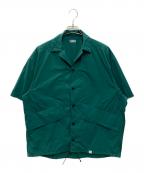 kolor/BEACONカラービーコン）の古着「NYLON OVER DYE S/S SHIRT」｜グリーン