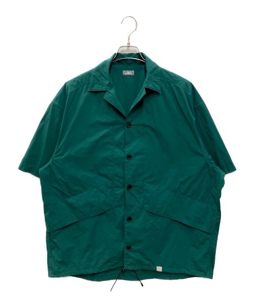 kolor/BEACON（カラービーコン）kolor/BEACON (カラービーコン) NYLON OVER DYE S/S SHIRT グリーン サイズ:2の古着・服飾アイテム
