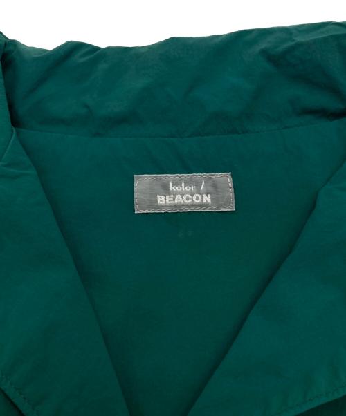 kolor/BEACON（カラービーコン）kolor/BEACON (カラービーコン) NYLON OVER DYE S/S SHIRT グリーン サイズ:2の古着・服飾アイテム