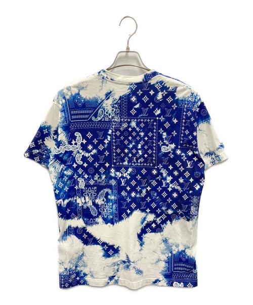 LOUIS VUITTON（ルイ ヴィトン）LOUIS VUITTON (ルイ ヴィトン) Monogram Bandana Print S/S TEE ブルー サイズ:Sの古着・服飾アイテム