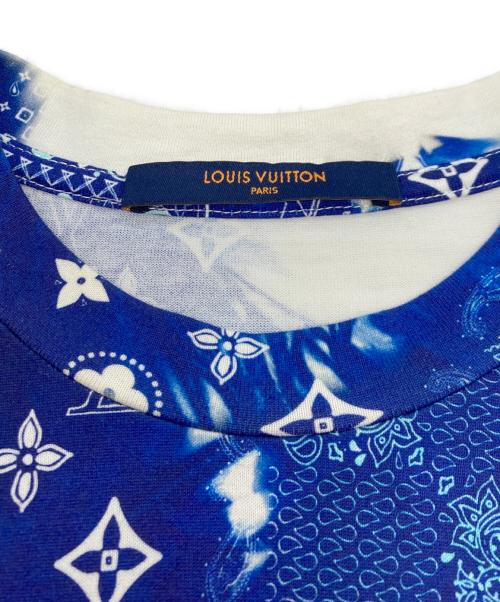 LOUIS VUITTON（ルイ ヴィトン）LOUIS VUITTON (ルイ ヴィトン) Monogram Bandana Print S/S TEE ブルー サイズ:Sの古着・服飾アイテム