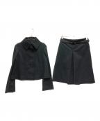 BURBERRYバーバリー）の古着「裏地チェック ジャケット スカートセットアップ」｜ブラック
