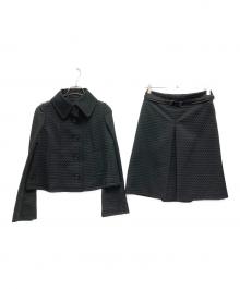 BURBERRY（バーバリー）の古着「裏地チェック ジャケット スカートセットアップ」｜ブラック