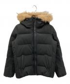 DESCENTE ALLTERRAINデザイント オルテライン）の古着「タヌキ ファーフード ダウンジャケット」｜ブラック