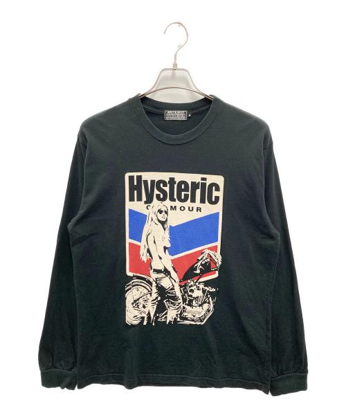 Hysteric Glamour（ヒステリックグラマー）Hysteric Glamour (ヒステリックグラマー) MOTORCYCLE GIRL TEE ブラック サイズ:Mの古着・服飾アイテム