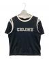 CELINE（セリーヌ）の古着「コットンジャージー セリーヌフロック ルーズTシャツ」｜ホワイト×ブラック