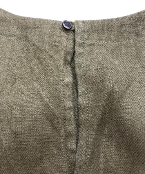 BEARDSLEY（ビアズリー）BEARDSLEY (ビアズリー) 起毛リネンBIGワンピース カーキ サイズ:FREEの古着・服飾アイテム