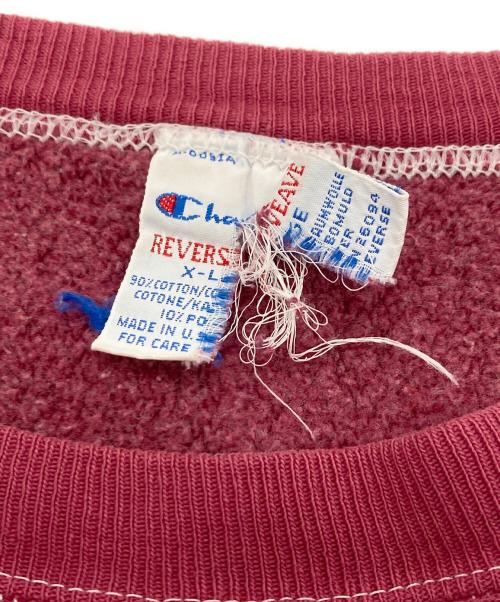 Champion REVERSE WEAVE（チャンピオン リバース ウィーブ）Champion REVERSE WEAVE (チャンピオン リバース ウィーブ) 【古着】目ありクルーネックスウェット レッド サイズ:XLの古着・服飾アイテム