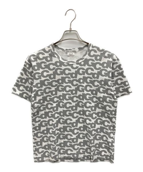 COMME des GARCONS（コムデギャルソン）COMME des GARCONS (コムデギャルソン) 総柄Tシャツ ホワイト×グレー サイズ:Sの古着・服飾アイテム
