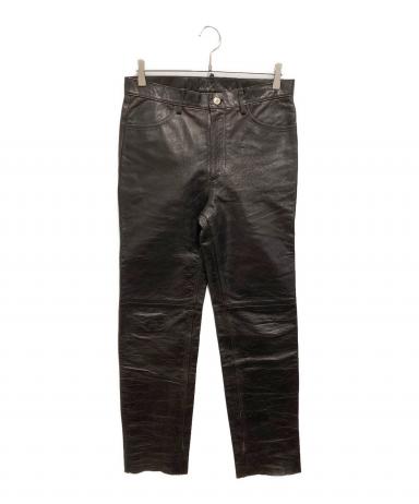 中古・古着通販】UNDERCOVER (アンダーカバー) レザーパンツ ブラウン