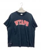 WTAPSダブルタップス）の古着「ロゴプリントTシャツ」｜ネイビー