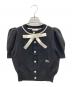 Bibiy.（ビビィ）の古着「LILY RIBBON CARDIGAN BLACK」｜ブラック