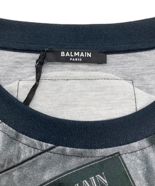 BALMAIN（バルマン）BALMAIN (バルマン) グラフィックレイヤードカットソー ブラック サイズ:XSの古着・服飾アイテム