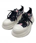 ALEXANDER McQUEENアレキサンダーマックイーン）の古着「Tread Slick Lace Up 'Watercolour Graffiti'」｜ブラック×ピンク