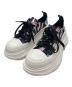 ALEXANDER McQUEEN（アレキサンダーマックイーン）の古着「Tread Slick Lace Up 'Watercolour Graffiti'」｜ブラック×ピンク