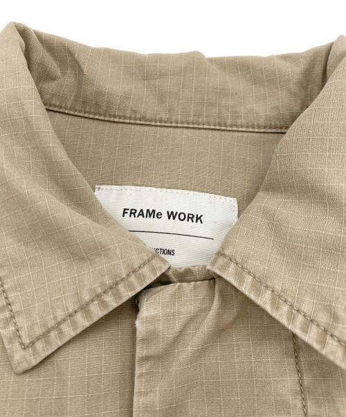 FRAMeWORK（フレームワーク）FRAMeWORK (フレームワーク) ミリタリーショートブルゾン ベージュ サイズ:FREEの古着・服飾アイテム